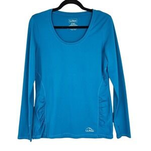 LL Bean Shirt Long Sleeve Teal‎ Women's Size Medium